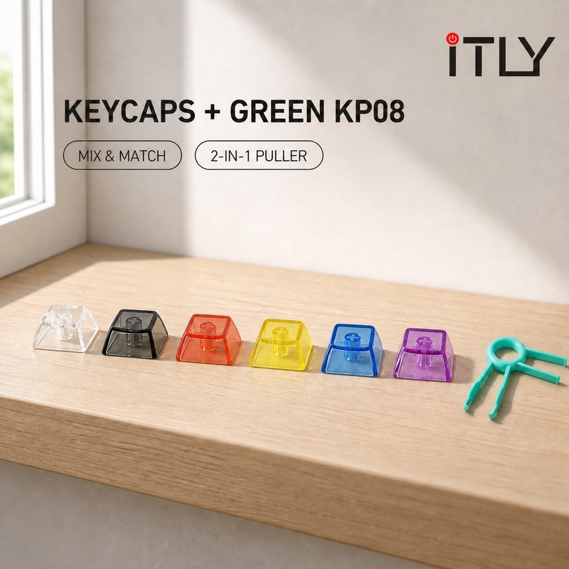 Keycap Puller Ring - iTLY Kare Şeffaf Tuş Başlıkları Özel