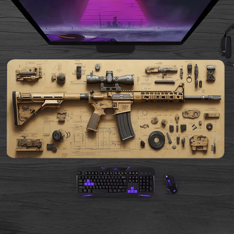 Gaming Keyboard And Mouse Pad - Parçaları Sökülebilir Yumuşak Oyun Mouse Pad'i