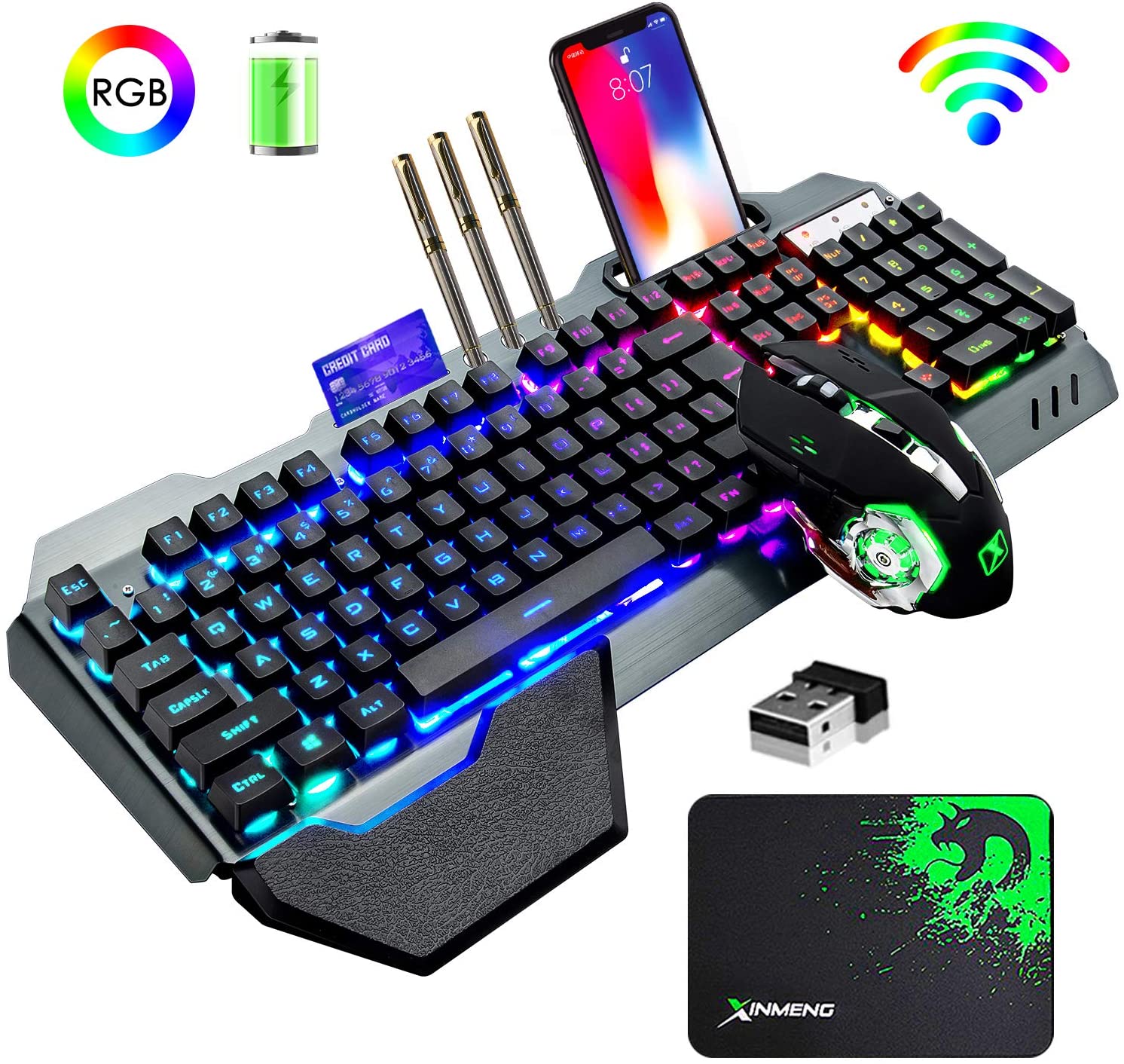 Gaming Keyboard Mouse And Headset Combo - K680 Kablosuz Oyun Klavyesi ve Fare