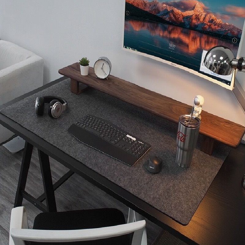Gaming Keyboard And Mouse Pad - 80cm X 40cm koyu gri büyük