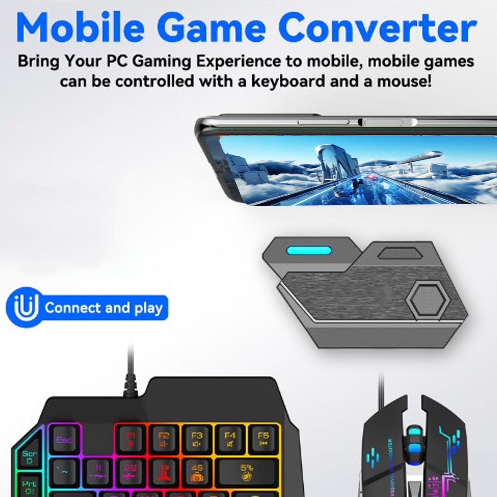 Gaming Keyboard Bluetooth - Mobil Oyun Combo Paketi Bluetooth Bağlantılı