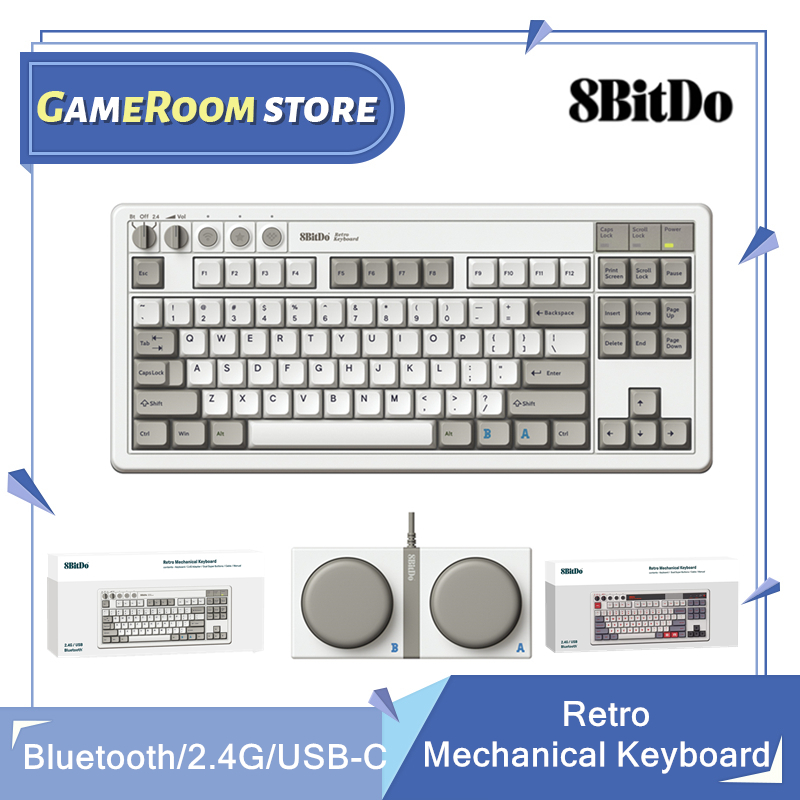 Gaming Keyboard Hot Swappable - 8Bitdo Retro Mekanik Klavye, Windows ve