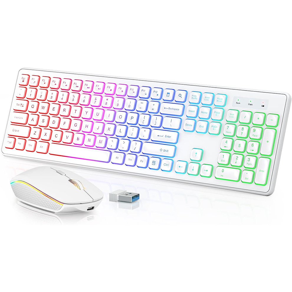 Gaming Keyboard Mouse And Headset Combo - Arkadan Aydınlatmalı Kablosuz Klavye ve Fare,