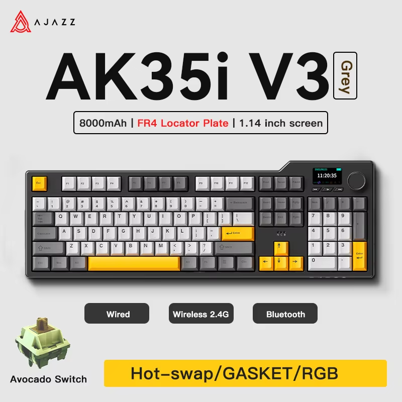 Ajazz AK35I V3 MAX Üç Modlu Ka - Gaming Keyboard Tkl incelemesi ve fiyatı