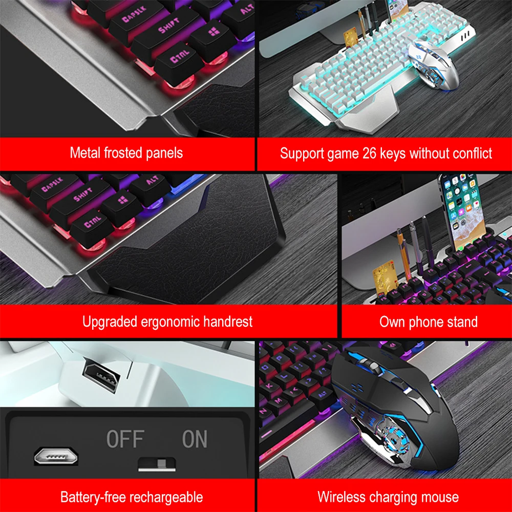 K680 şarj edilebilir 2.4G kabl - Gaming Keyboard Mouse And Headset Combo incelemesi ve fiyatı