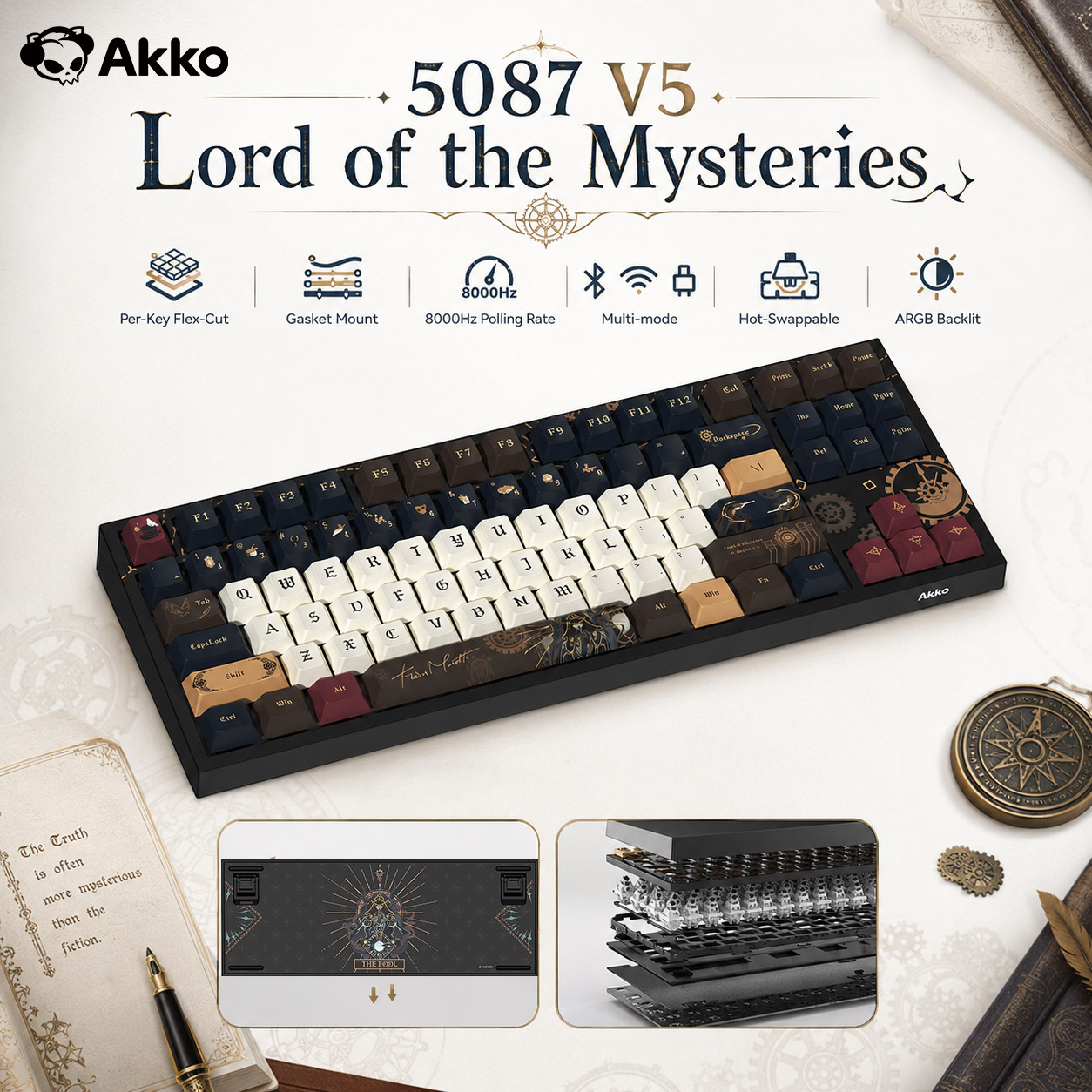 Akko Lord of the Mysteries Kab - Gaming Keyboard Tkl incelemesi ve fiyatı