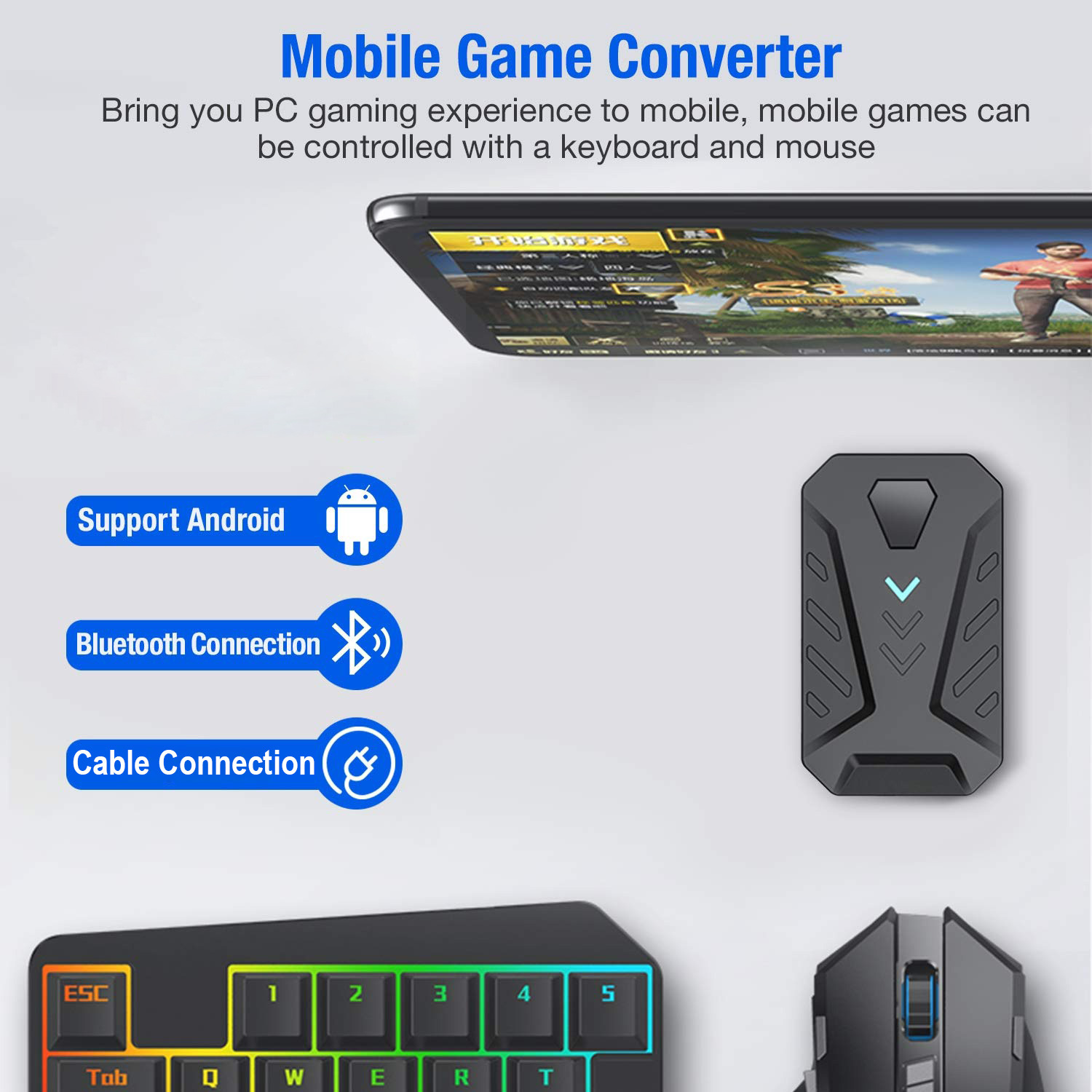 Mobil Oyunlar Dönüştürücü Oyun - Gaming Keyboard Mouse And Headset Combo incelemesi ve fiyatı