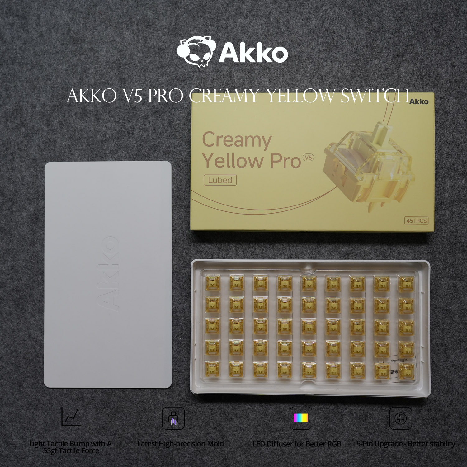 Akko V5 Pro Krem Sarı Anahtarı - Keyboard Lube Kit incelemesi ve fiyatı